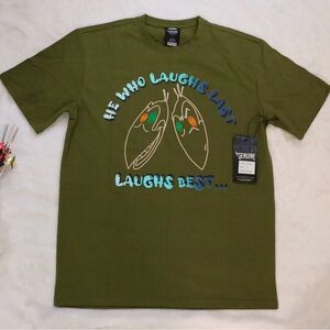 GENUINE Olive Green Graphic Tee for Men